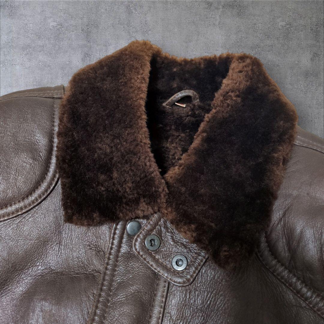 極上品✨リアルムートン G-1 フライトジャケット XL ブラウン レザー