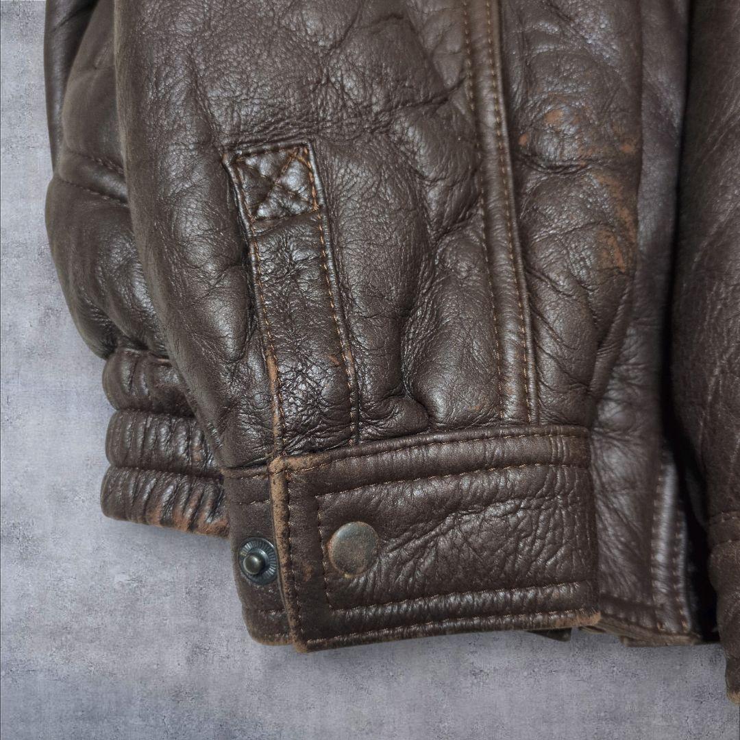 極上品✨リアルムートン G-1 フライトジャケット XL ブラウン レザー