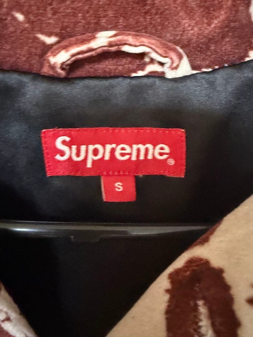 ロマネスコ着用Supreme Velvet Chore Coat Cow