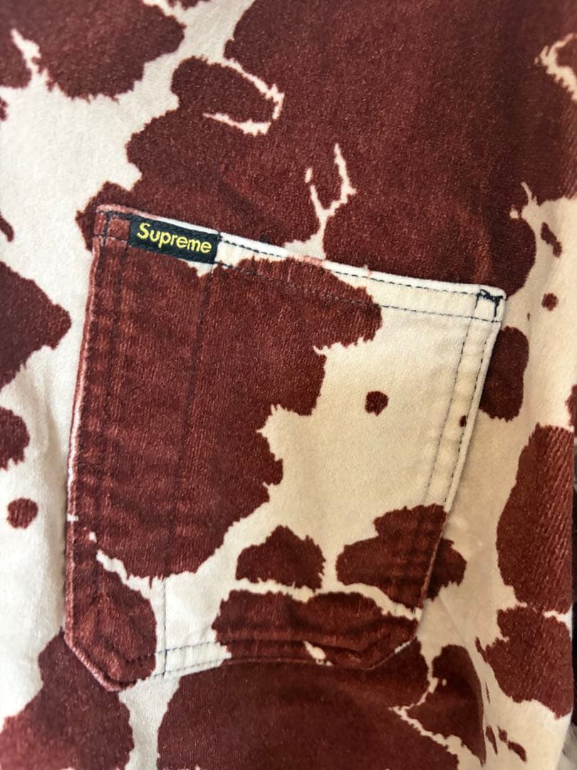 ロマネスコ着用Supreme Velvet Chore Coat Cow