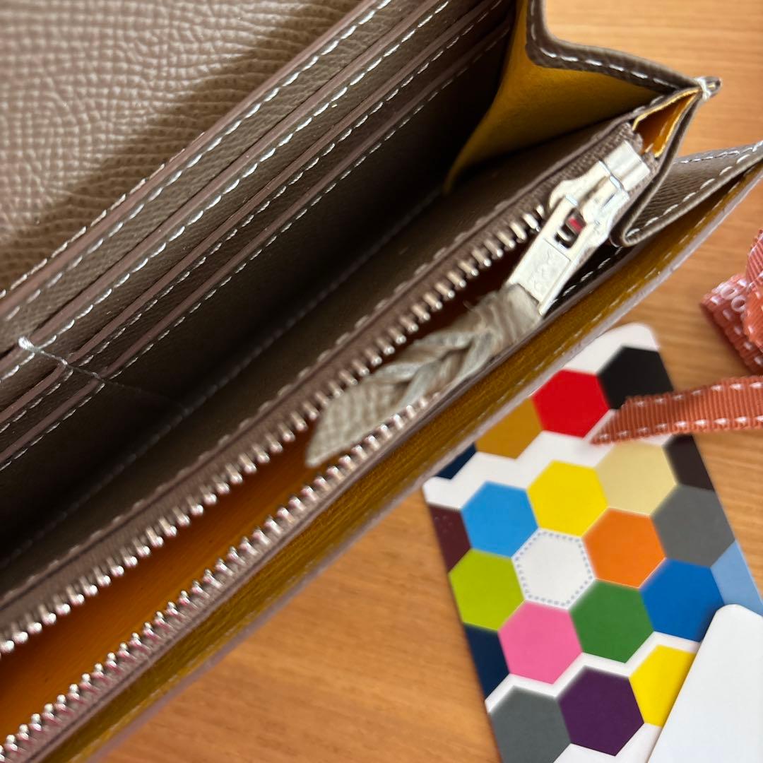 フレンチカーフ 最高級ロングウォレット ブルックリンミュージアム 長財布 トープ