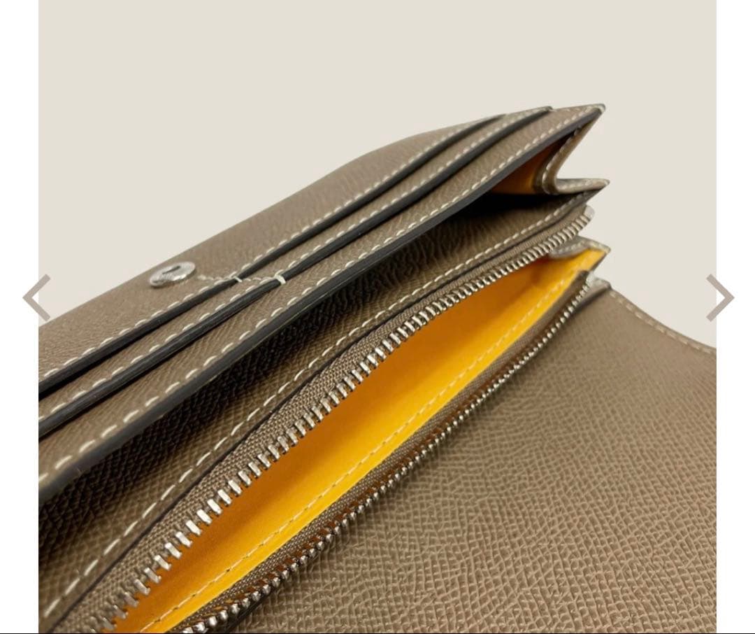 フレンチカーフ 最高級ロングウォレット ブルックリンミュージアム 長財布 トープ