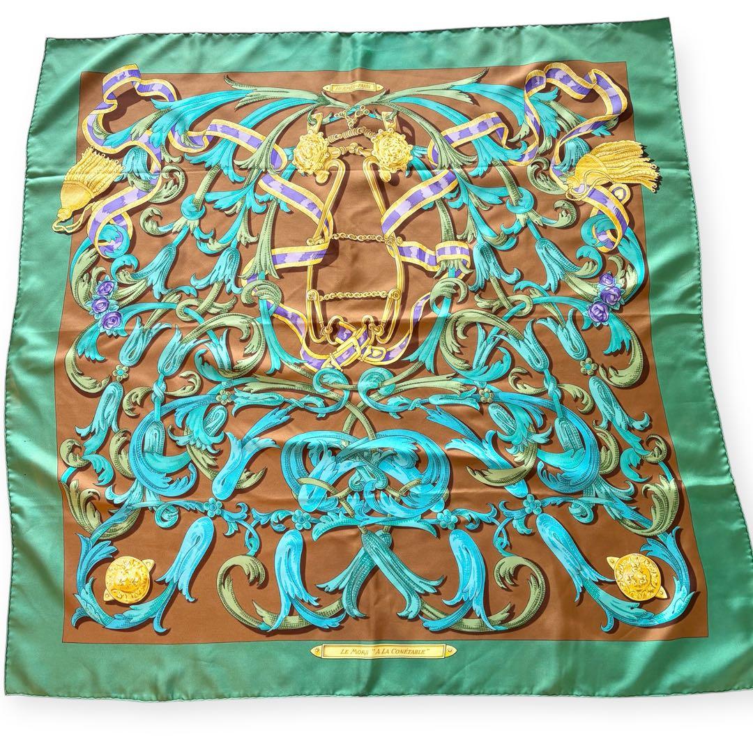HERMES エルメス カレ90 スカーフ　LE MORS 馬具