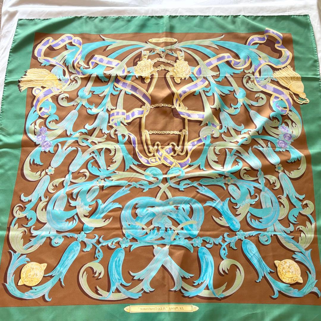HERMES エルメス カレ90 スカーフ　LE MORS 馬具