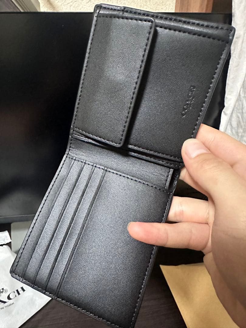 新品 COACH ウォレット シグネチャーキャンバス 二つ折り財布