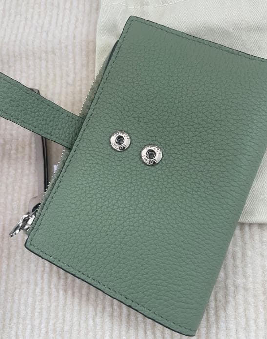 グリーン/希少 ロエベ 二つ折り財布 LOEWE 可愛い色 財布