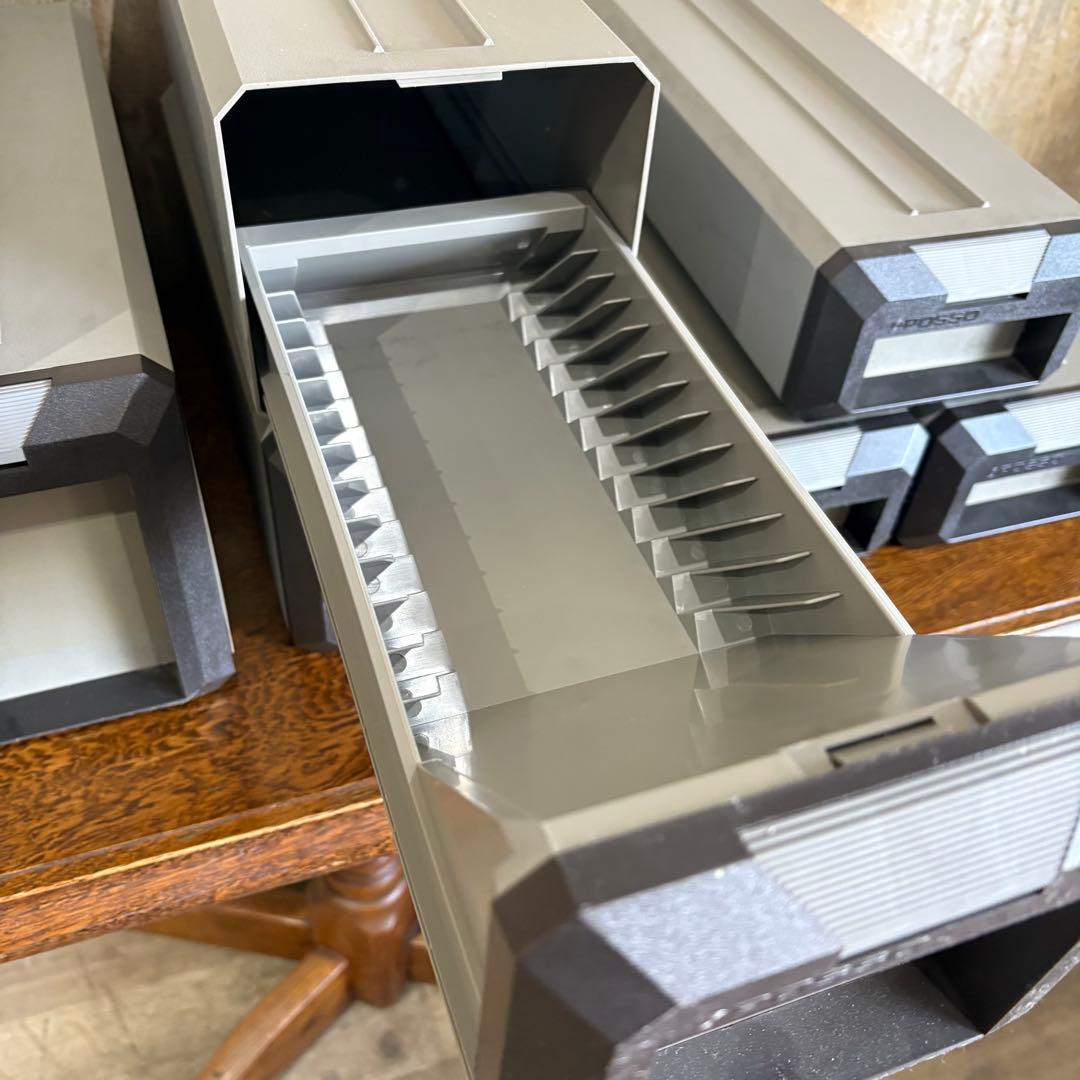 POSSO フランス製　オーディオライブラリー　CD カセット　収納ケースセット