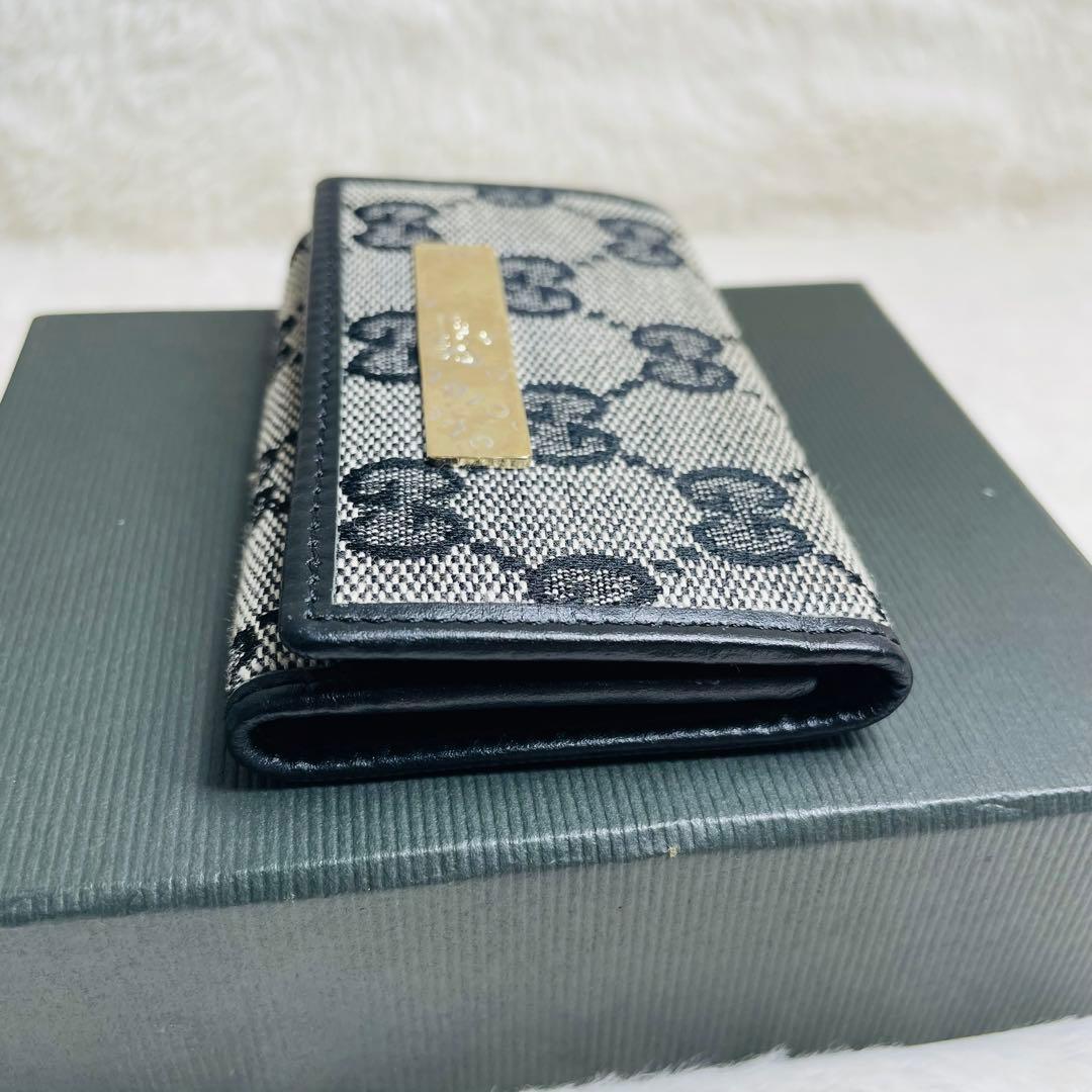 ✨新品未使用✨　希少　GUCCI キーケース　GGライン　キャンバス　6連