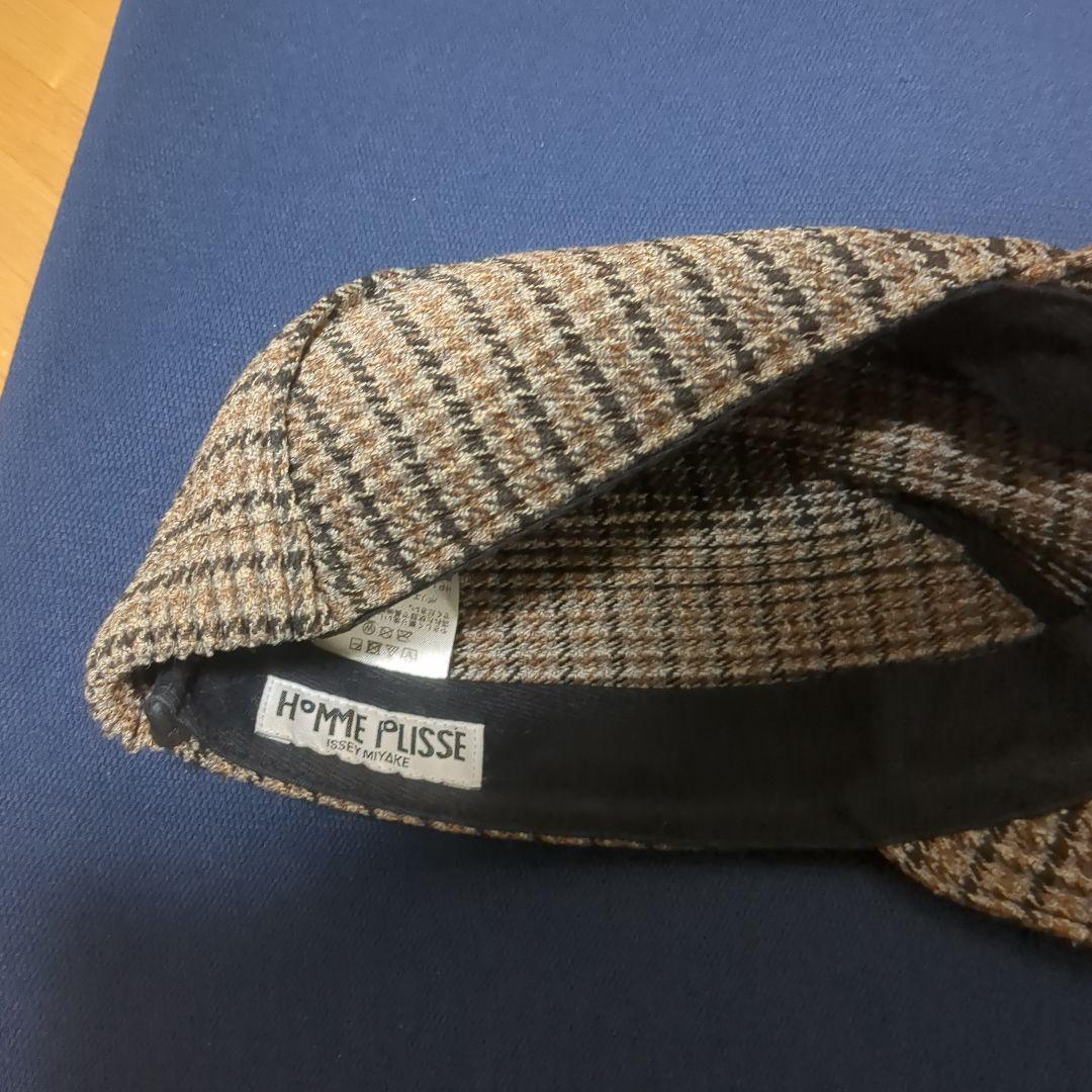 HOMME PLISSE オムプリッセ イッセイミヤケ チェック柄キャップ