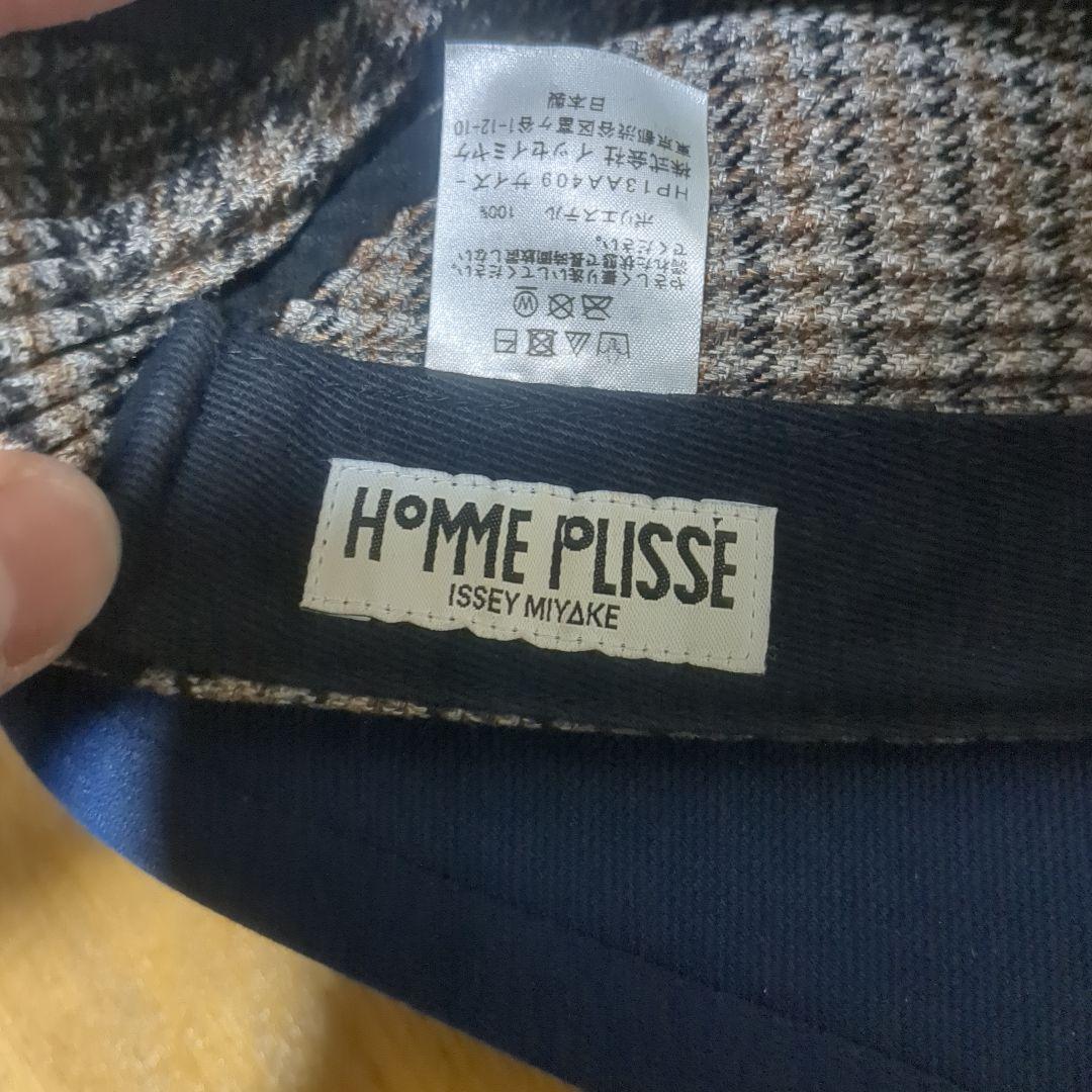 HOMME PLISSE オムプリッセ イッセイミヤケ チェック柄キャップ