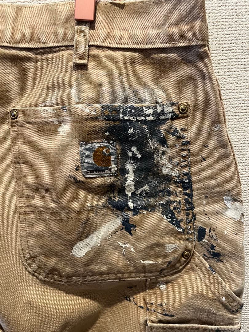 Carhartt USAダブルニー襤褸 ペインターパンツ34×34