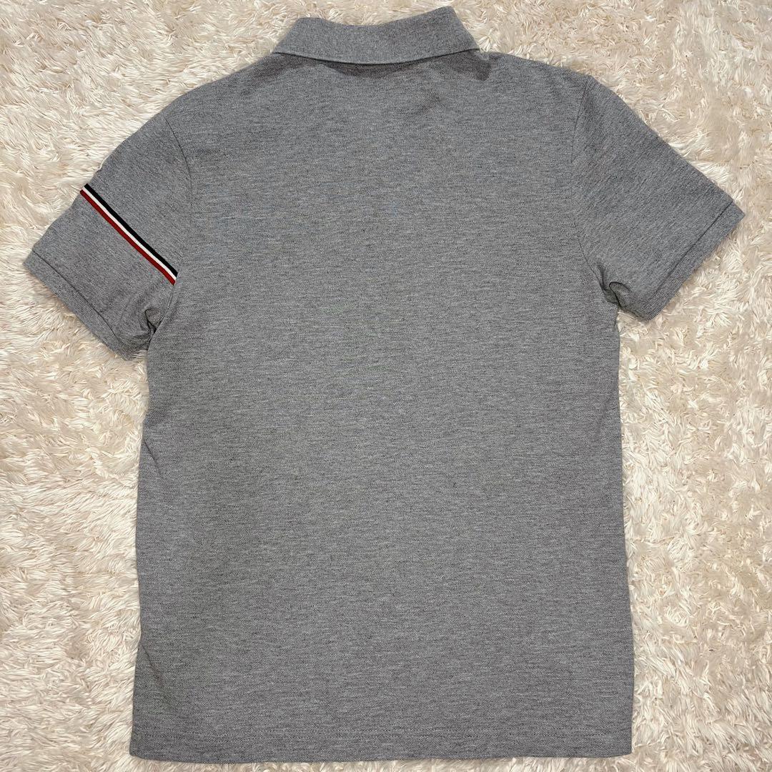 MONCLER モンクレール ポロシャツ グレー トリコロール メンズ Sサイズ