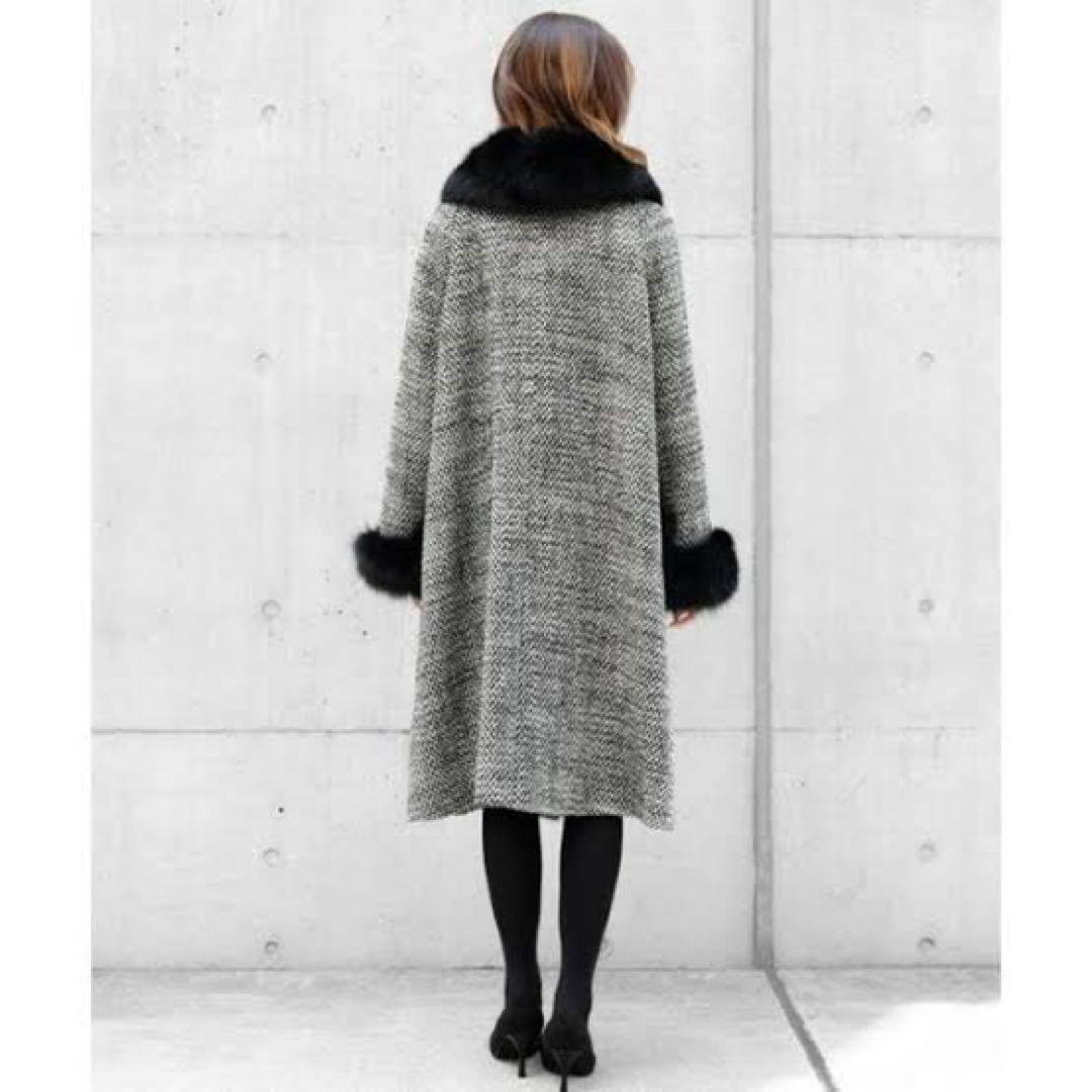 極美品 ストロベリーフィールズ パールローブファーコート フォックス 定価10万