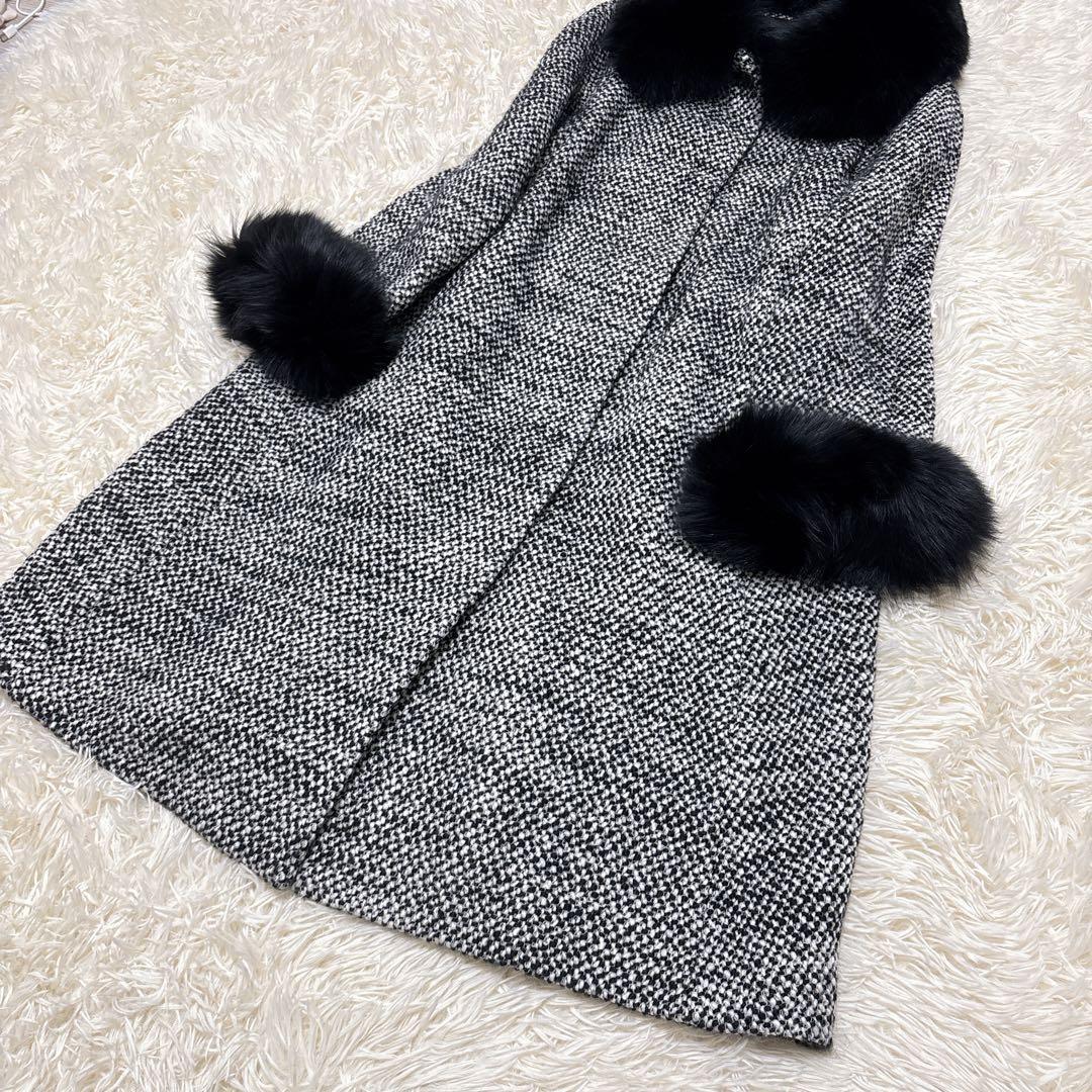 極美品 ストロベリーフィールズ パールローブファーコート フォックス 定価10万