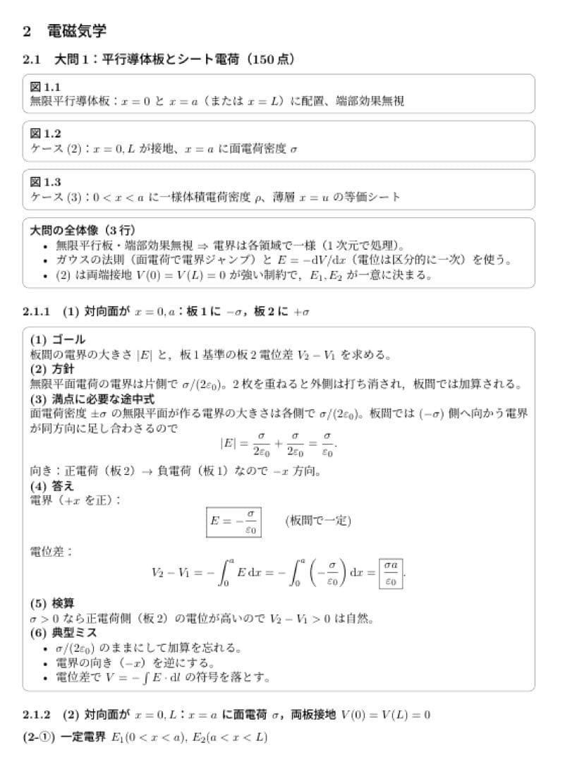 科学大(東工大) 院試 電気電子 解答 10年分[2017-26]