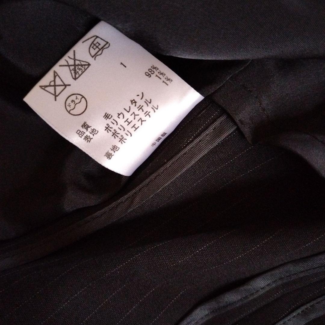 23区COLOMBO生地ウールストライプジャケット46スカート48セットアップ