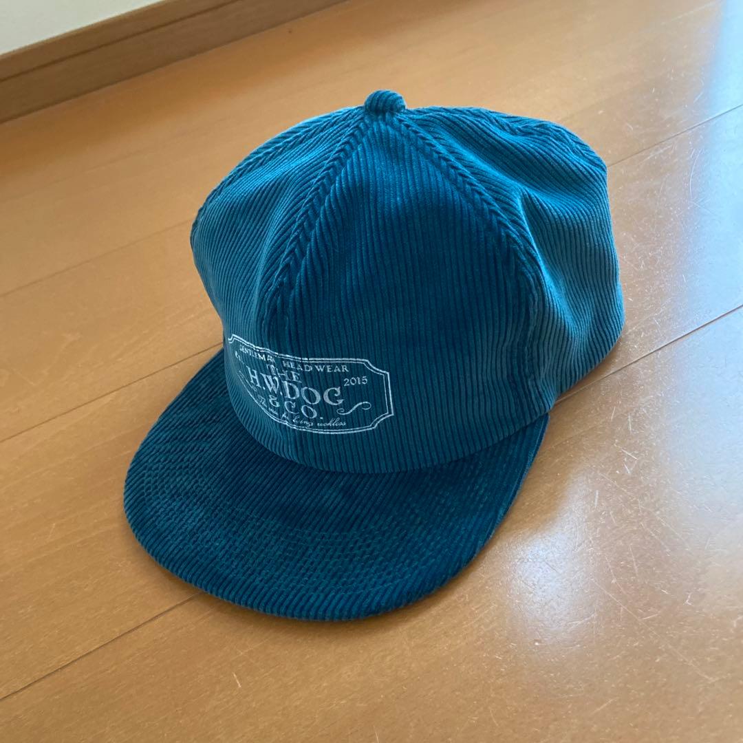 H.W. Dog & Co. コーデュロイキャップ 青