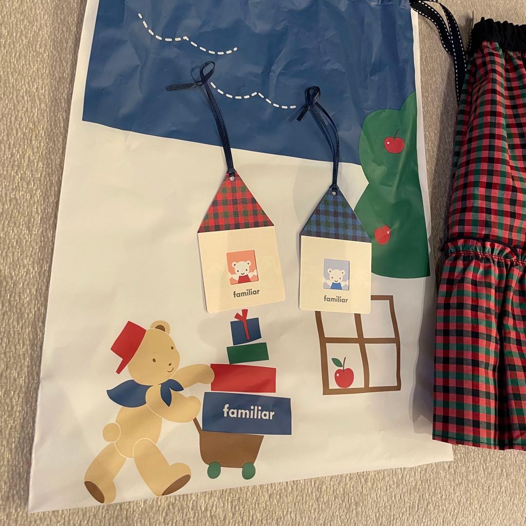 familiar 【新品・未使用】 スカート(リバーシブル)ギフトバッグ付き