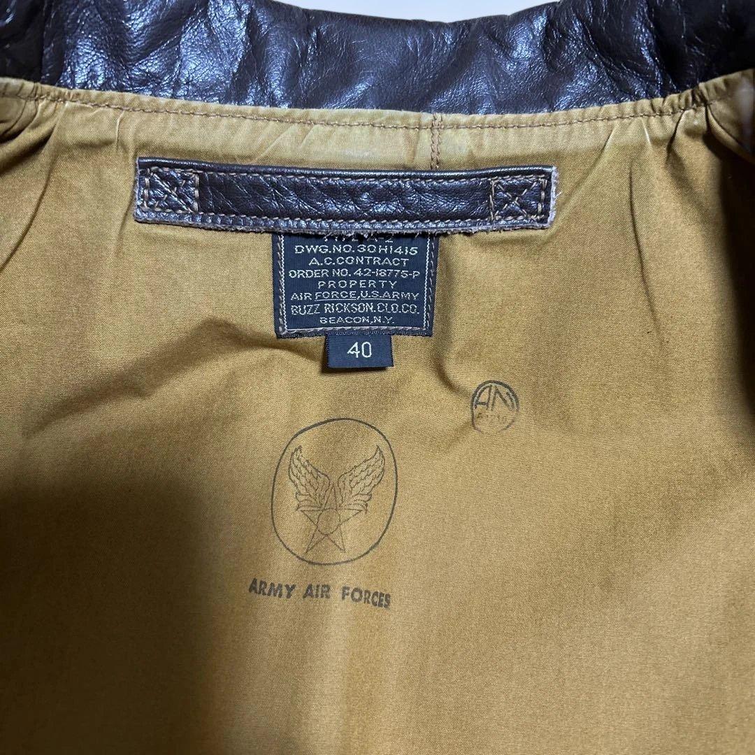 バズリクソンズ Buzz Rickson's A-2 フライトジャケット　赤リブ