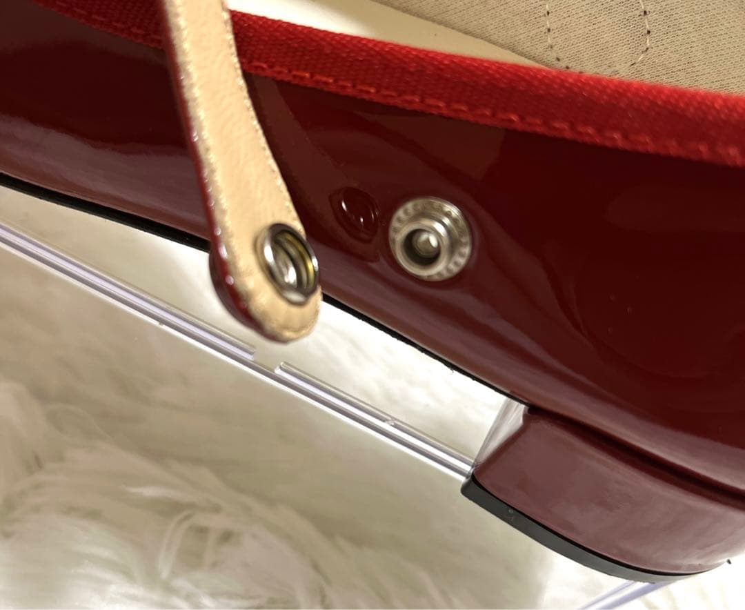 極美品　レペット　パンプス　エナメル　ストラップ　ベルト　赤　24.5 バレエ