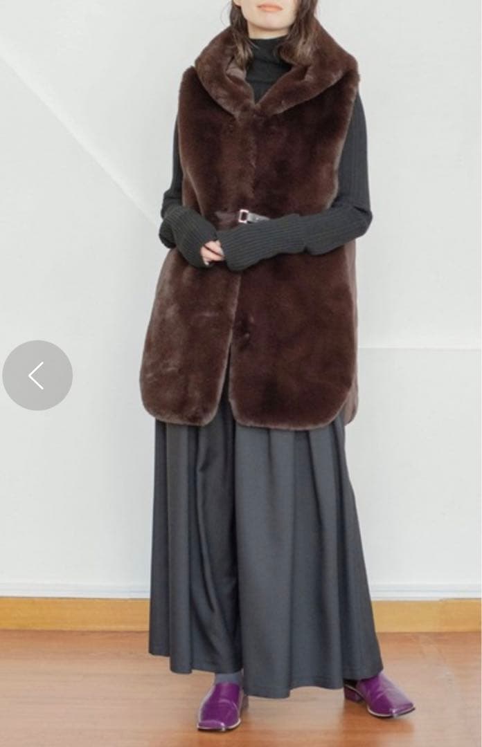 JぇJぇJぇ　MARECHAL TERRE ファーキルティングダウンベスト