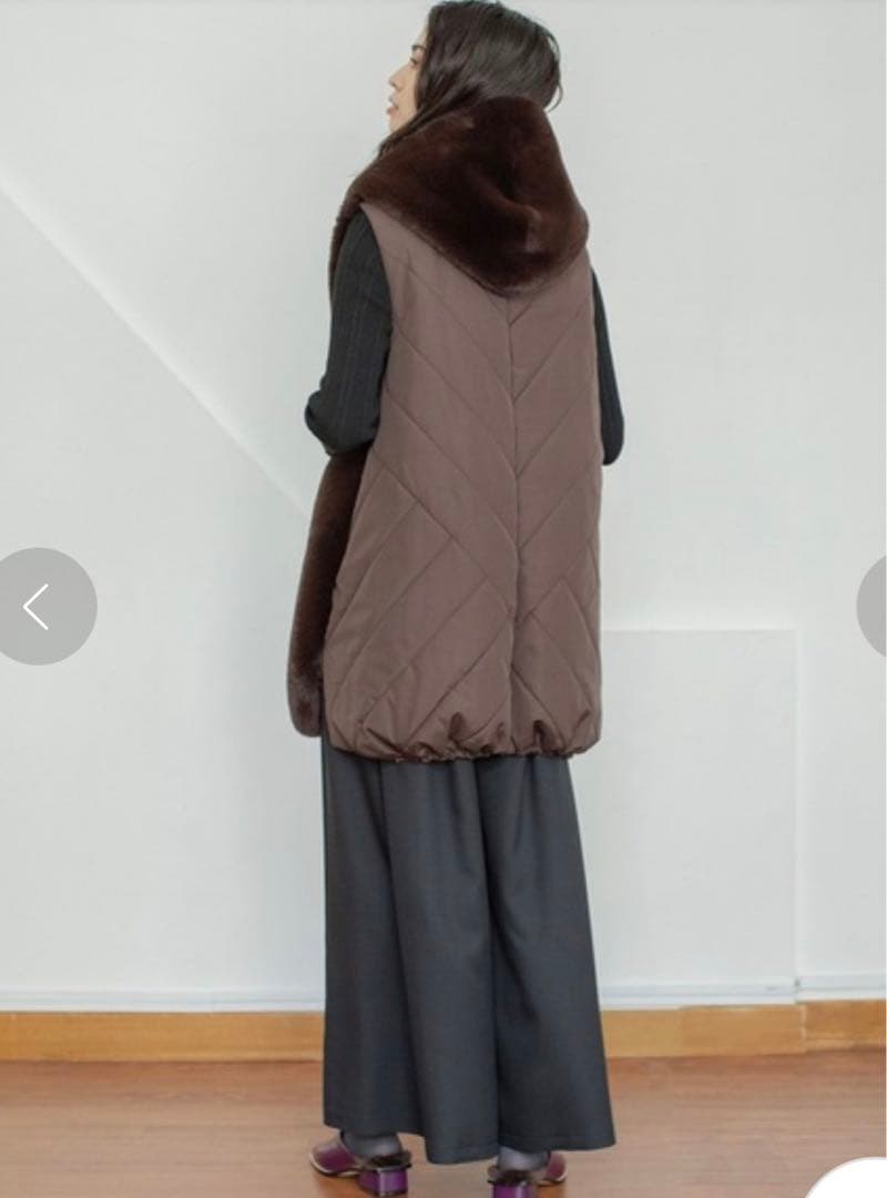 JぇJぇJぇ　MARECHAL TERRE ファーキルティングダウンベスト