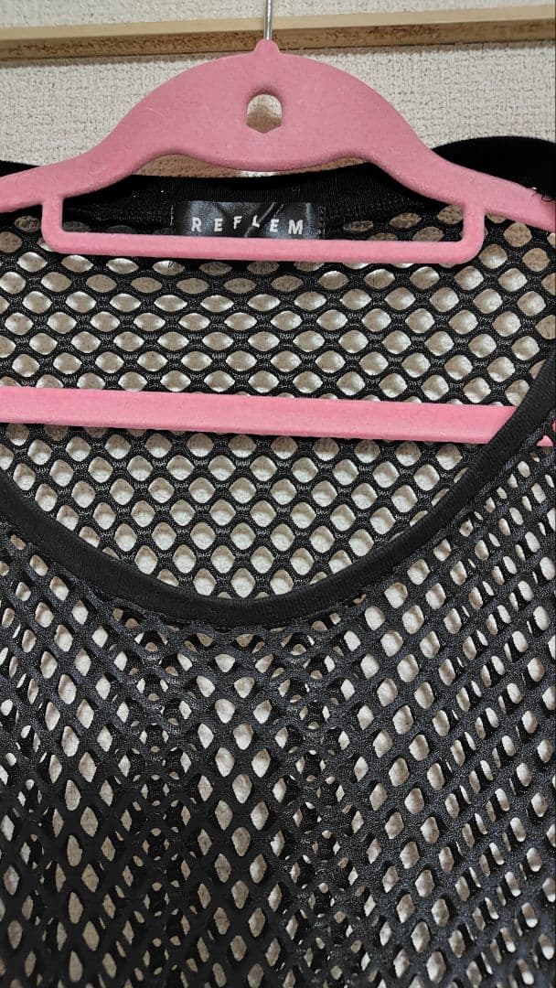 REFLEM 　レフレム　ブラック メッシュ 長袖 トップス