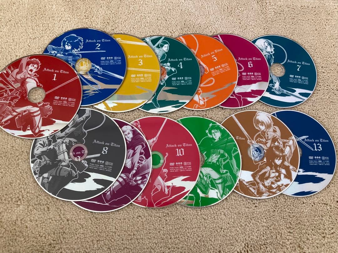 進撃の巨人 アニメ　DVD セット 1〜3シーズン　全30枚