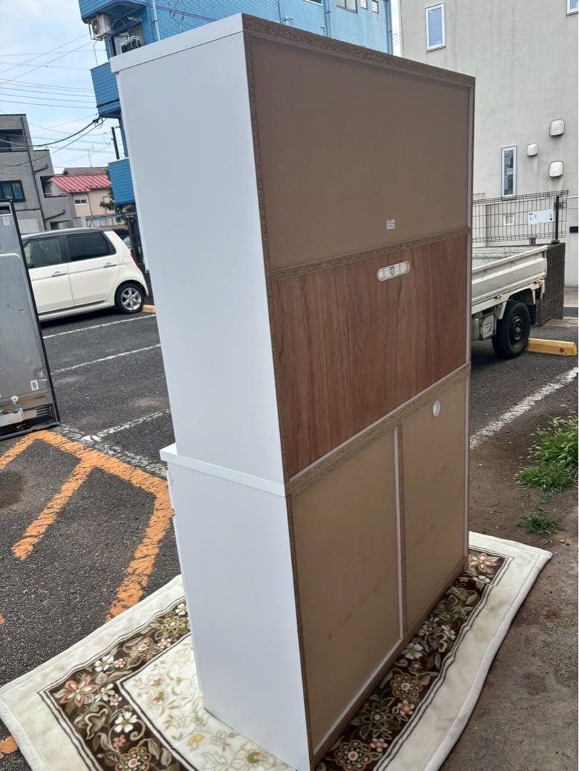 にょん　土井インテリヤ 食器棚 キッチンボード レンジボード H190.5