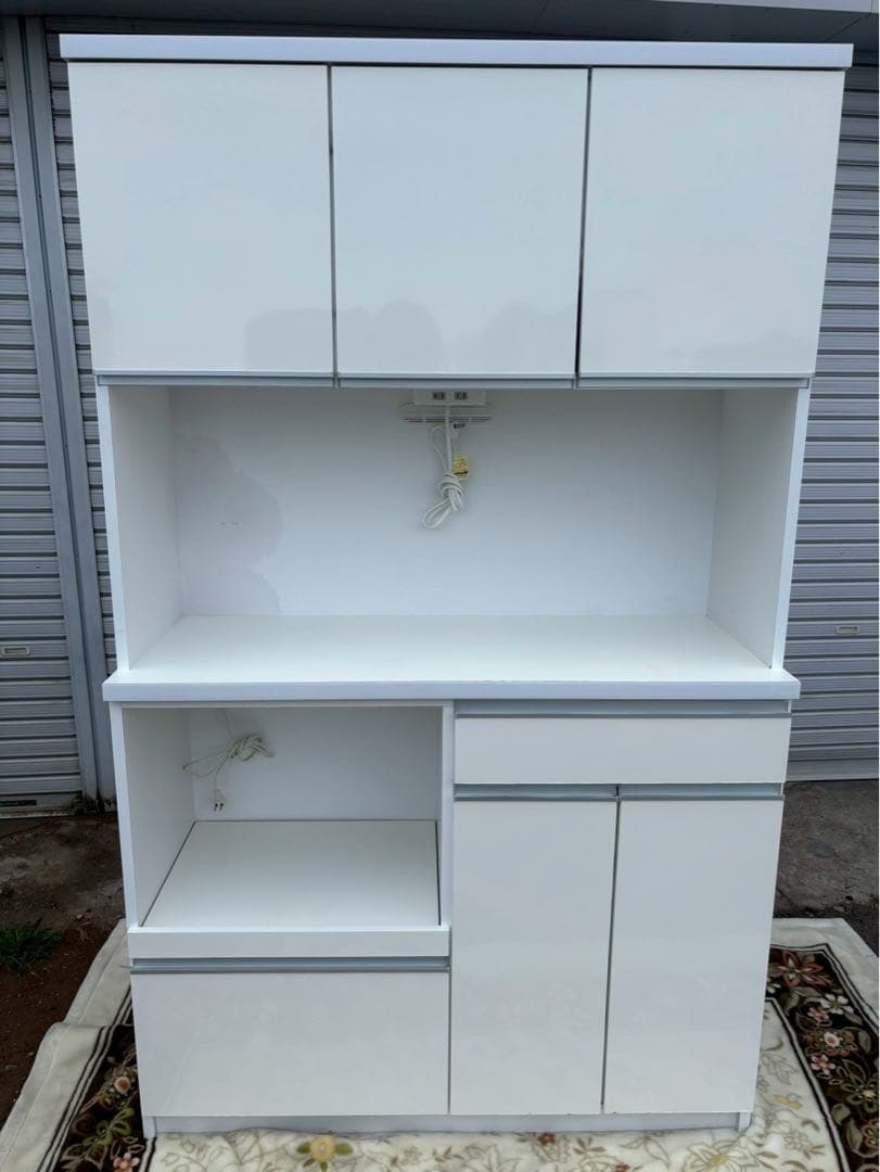 にょん　土井インテリヤ 食器棚 キッチンボード レンジボード H190.5