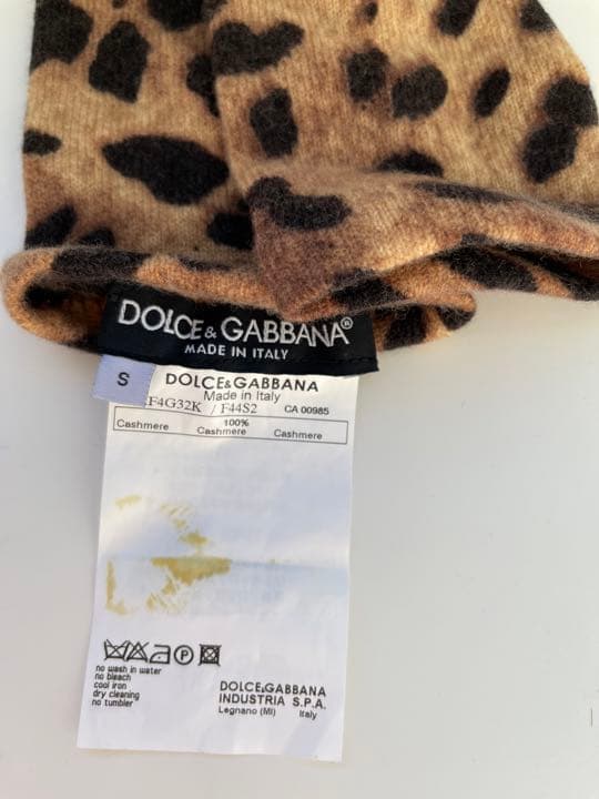 DOLCE&GABBANAレオパード カシミアロンググローブ