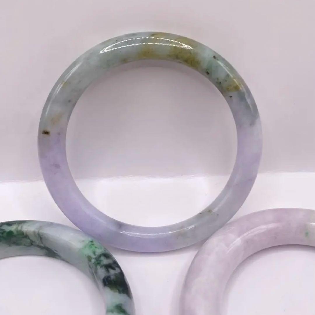 ミャンマー産　天然本翡翠　A貨　バングル 珍しい色‼️内径58.5mm 幅8mm