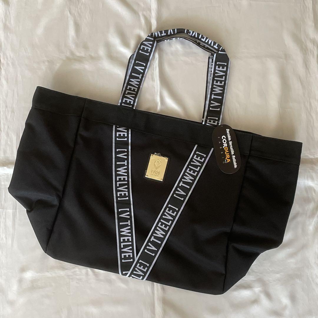 V12 ゴルフ　トートバッグ ビッグトート　ブラック