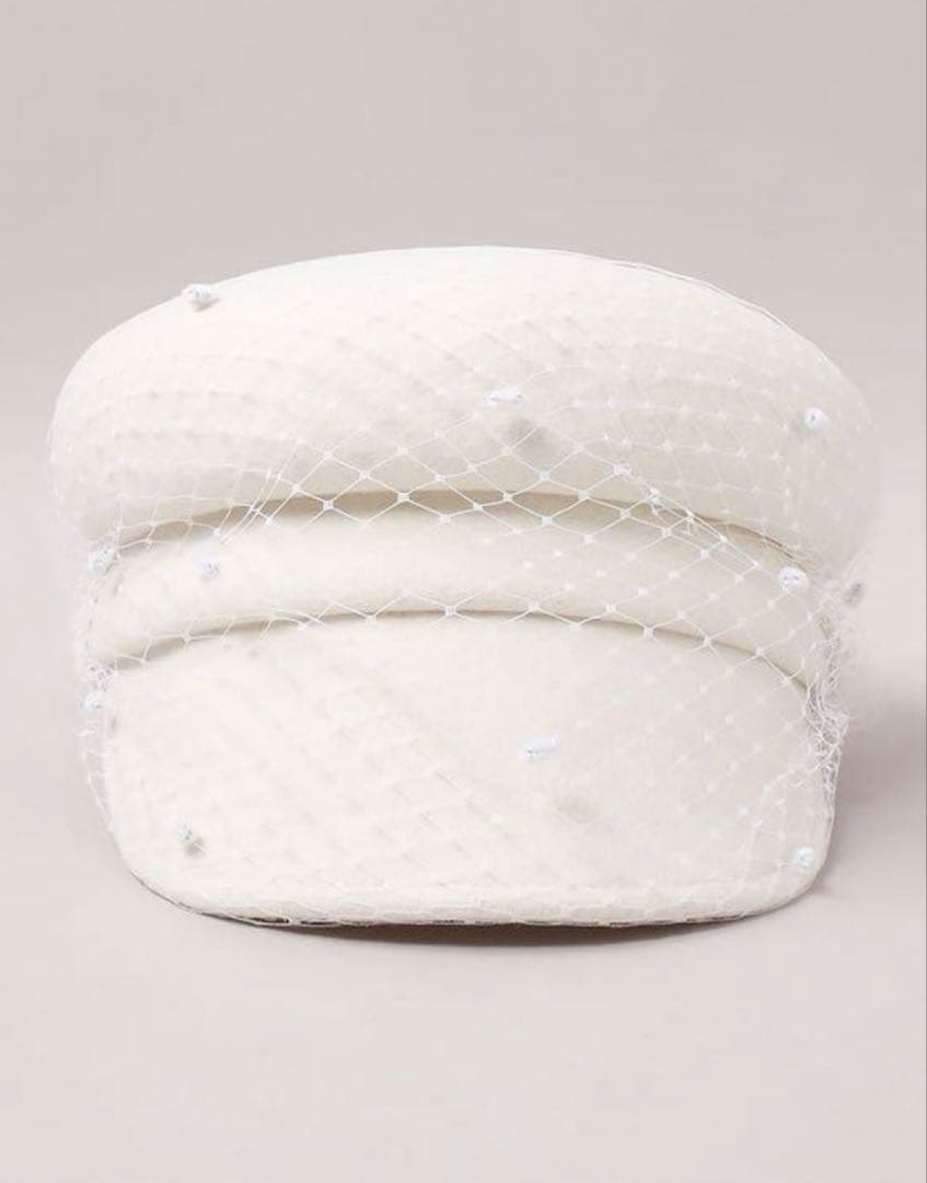 CA4LA カシラ キャスケット チュール ホワイト　LOVESONG