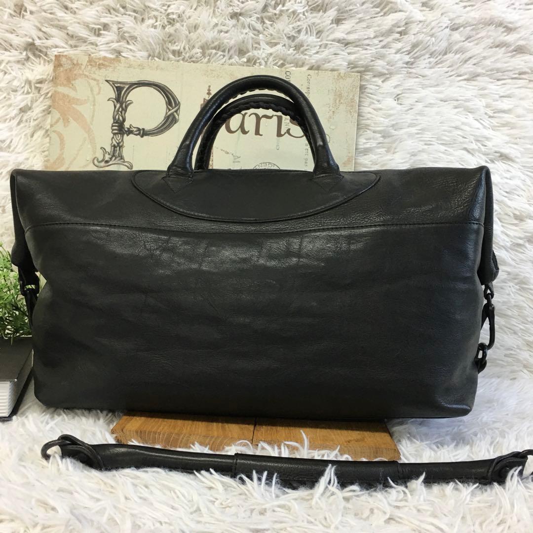 希少✨ スコッチグレイン ボストンバッグ トートバッグ ビジネスバッグ レザー