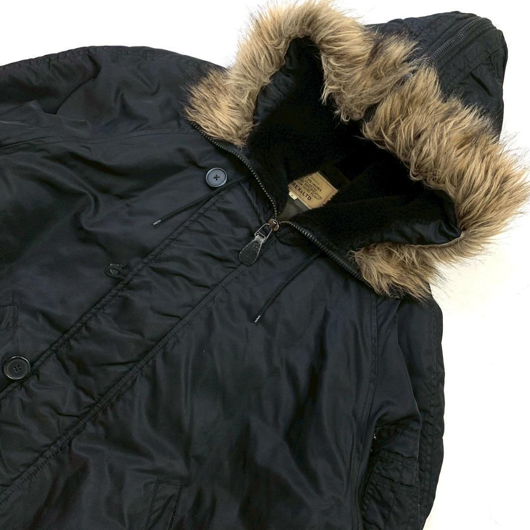 希少バックロゴ★AVIREX N-2B フライトジャケット 黒 L　D531