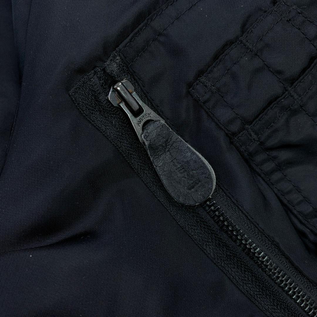 希少バックロゴ★AVIREX N-2B フライトジャケット 黒 L　D531