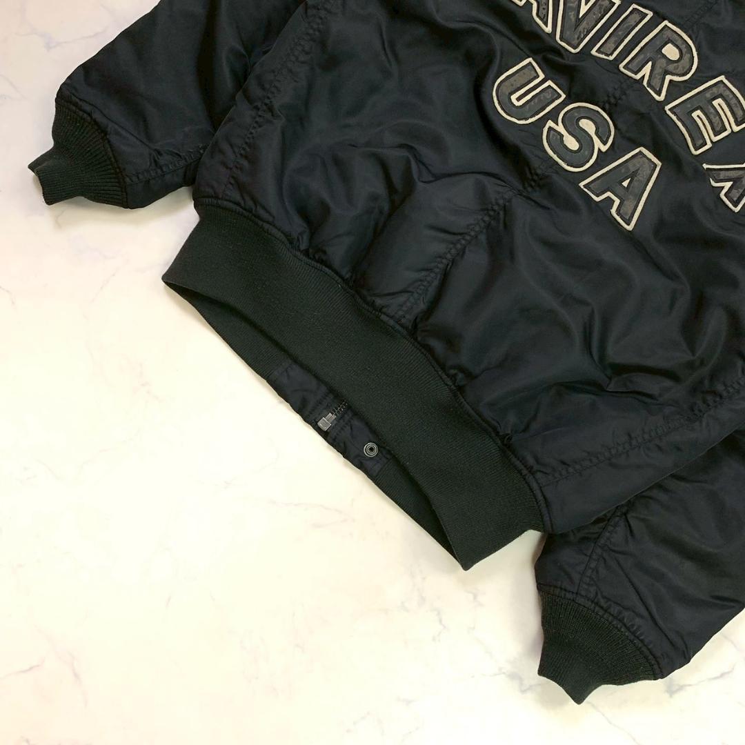 希少バックロゴ★AVIREX N-2B フライトジャケット 黒 L　D531