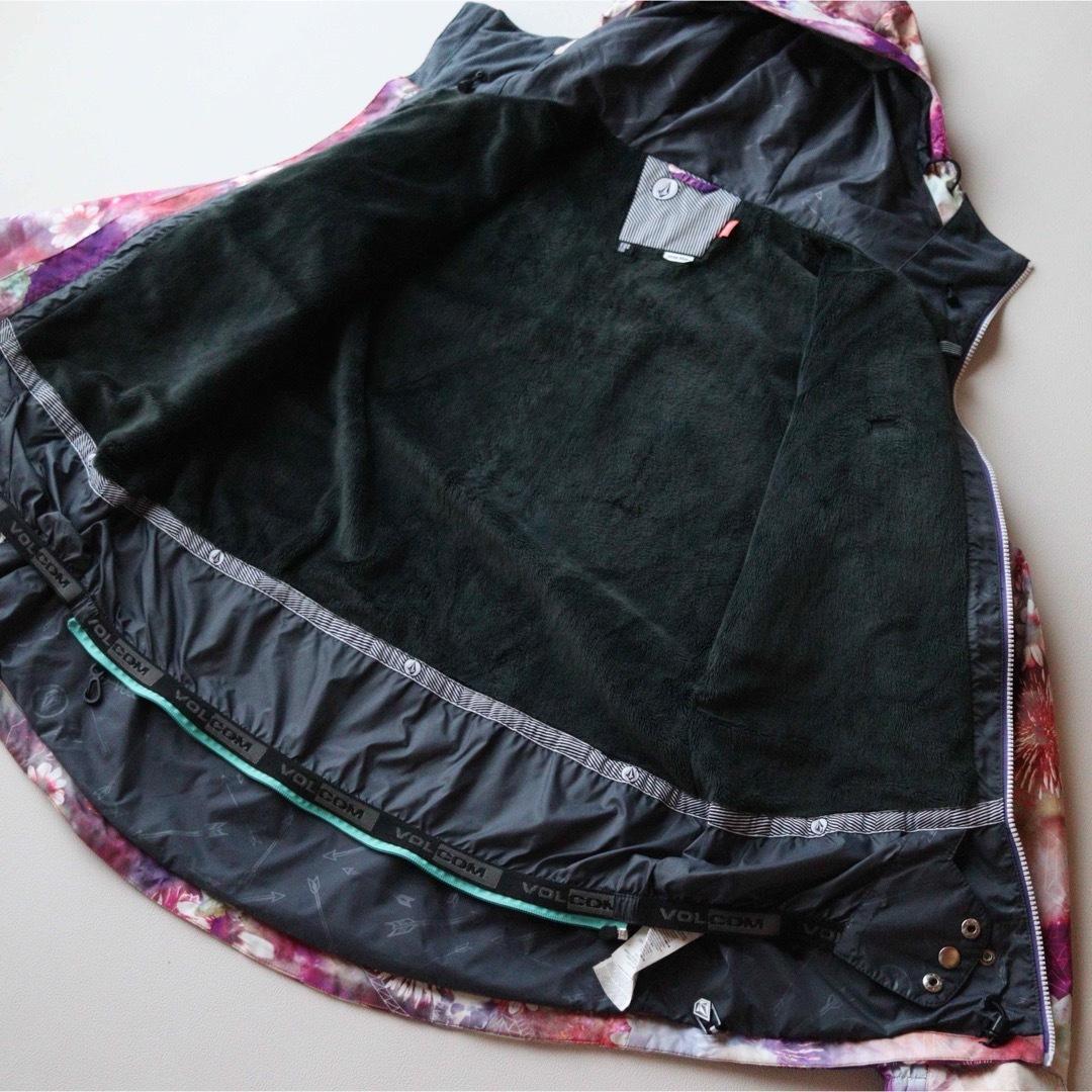 5437【極美品】VOLCOM　ジャケット レディース 裏ボア　花柄 総柄