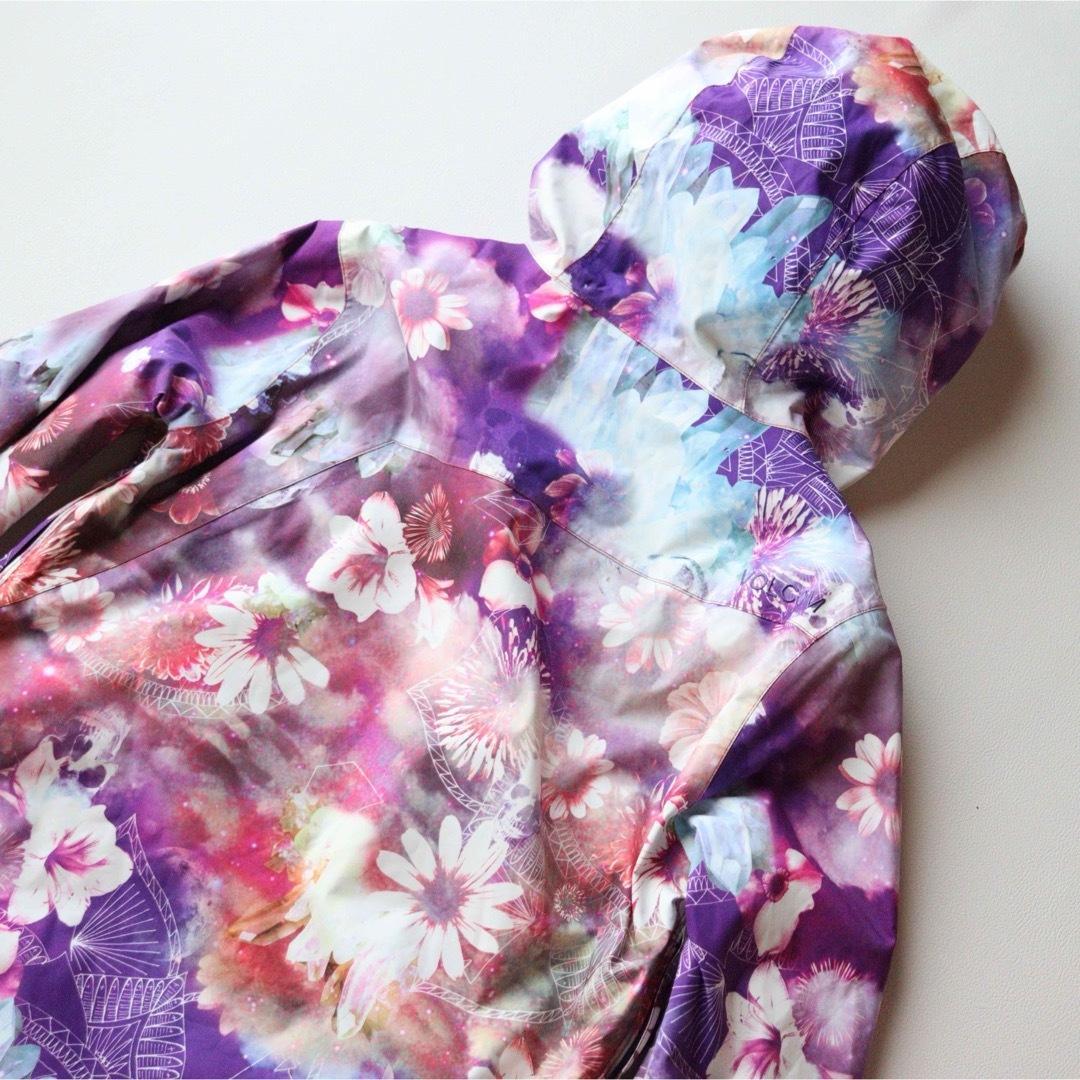 5437【極美品】VOLCOM　ジャケット レディース 裏ボア　花柄 総柄