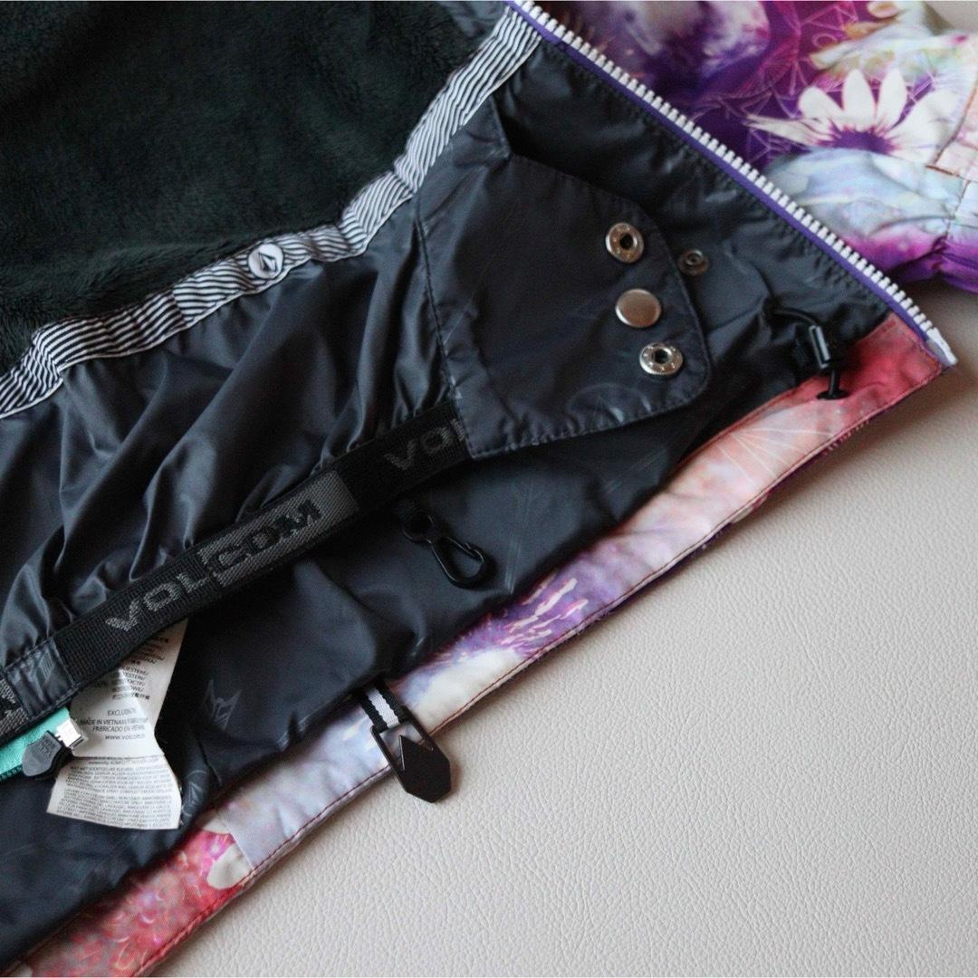 5437【極美品】VOLCOM　ジャケット レディース 裏ボア　花柄 総柄