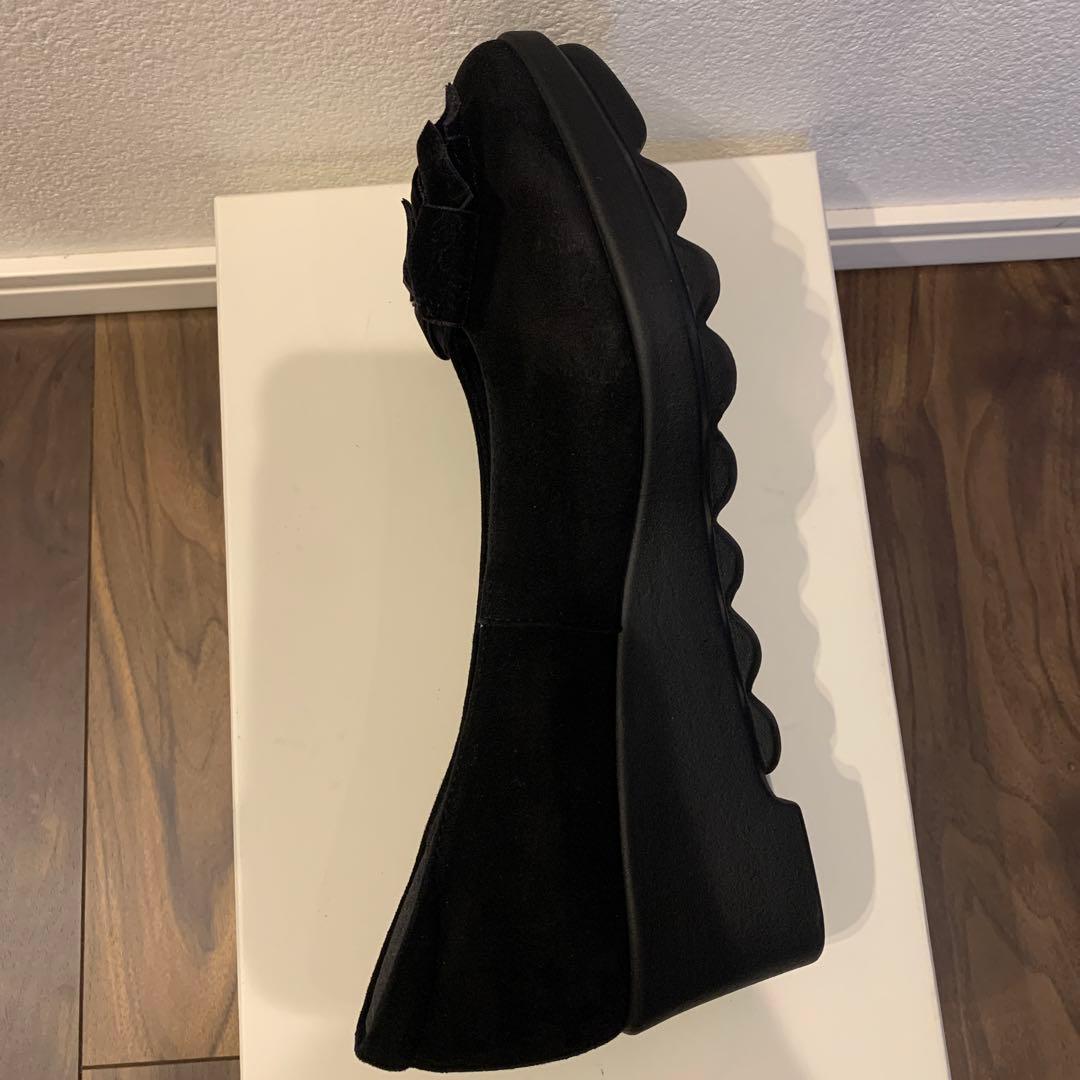 HILLS AVENUE 黒スエードリボンパンプス　23.5センチ