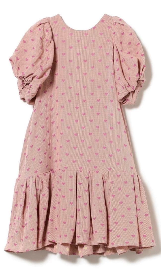 uhr heart mom dress pink ハート　ピンク 3-4y