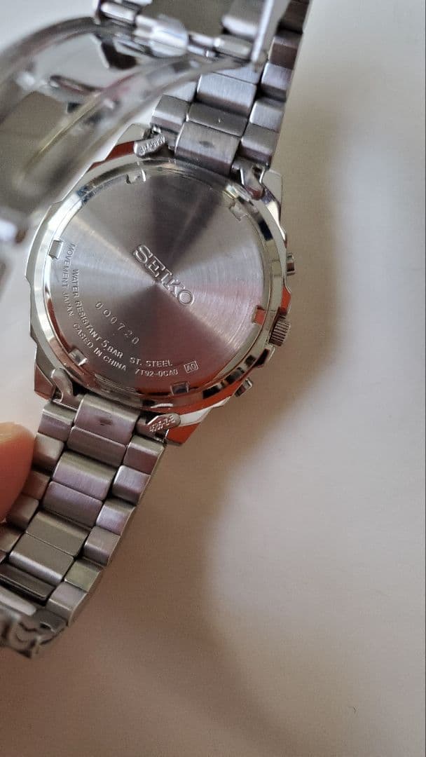 SEIKO クロノグラフ 腕時計 レッド