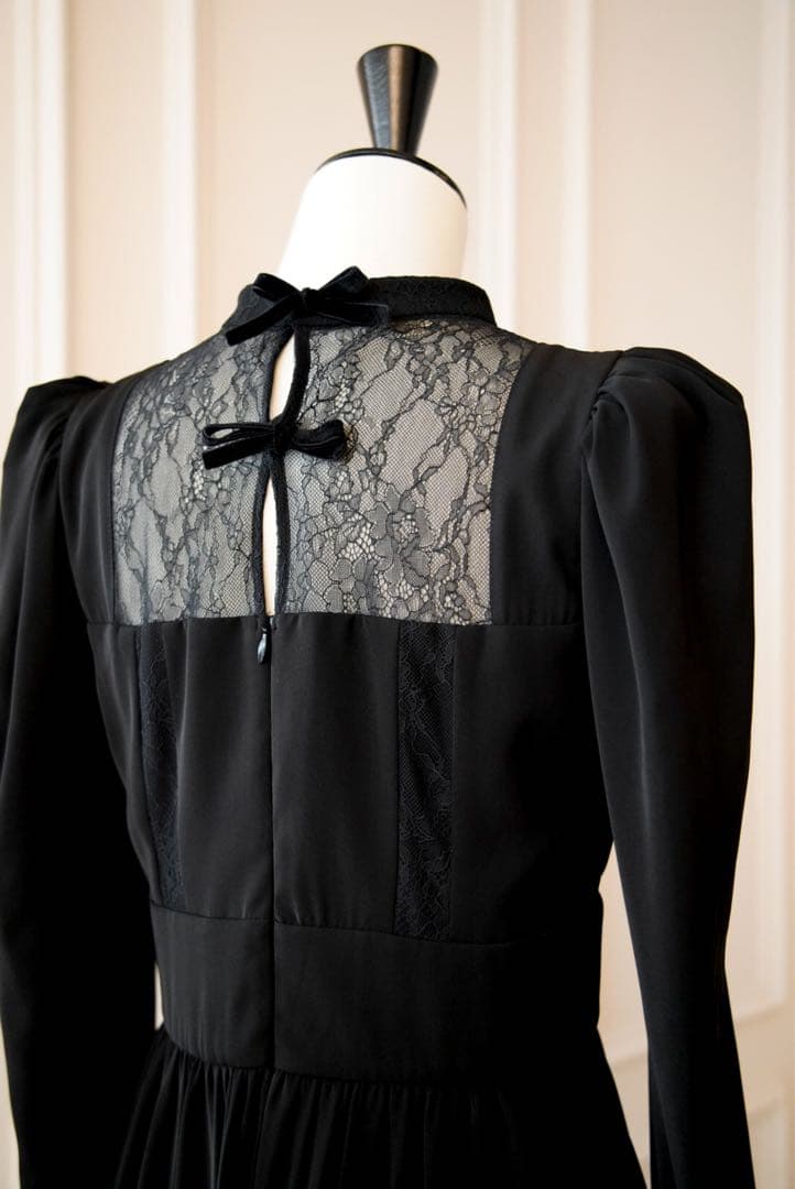 Modern Mademoiselle Back Ribbon Dress 黒