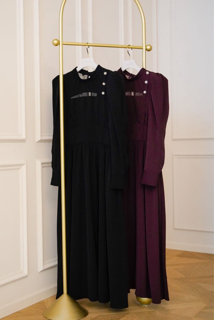 Modern Mademoiselle Back Ribbon Dress 黒