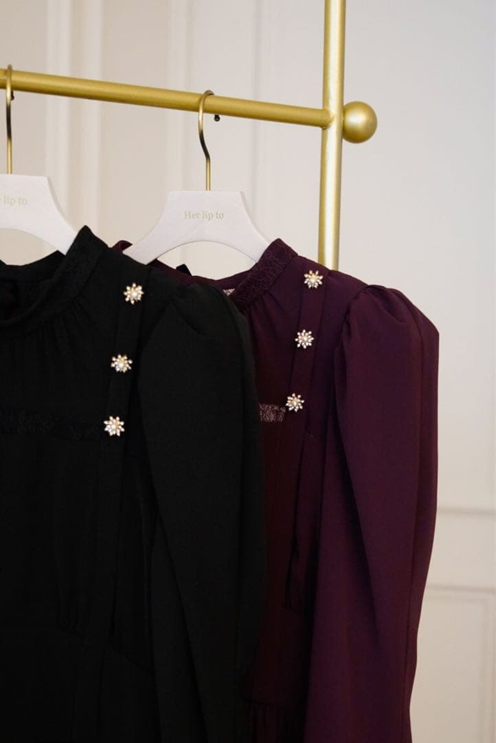 Modern Mademoiselle Back Ribbon Dress 黒