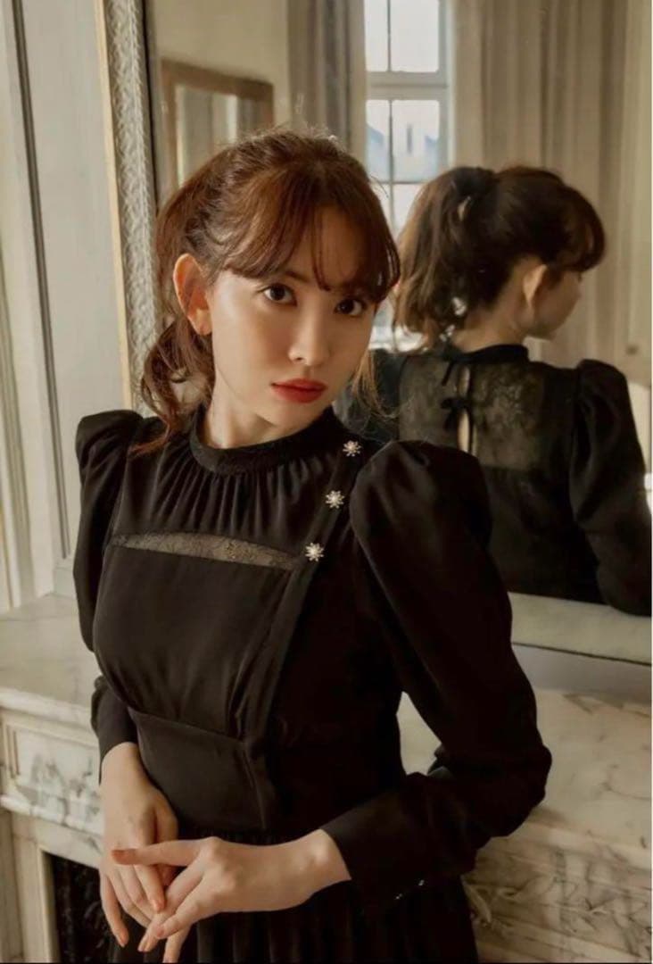 Modern Mademoiselle Back Ribbon Dress 黒