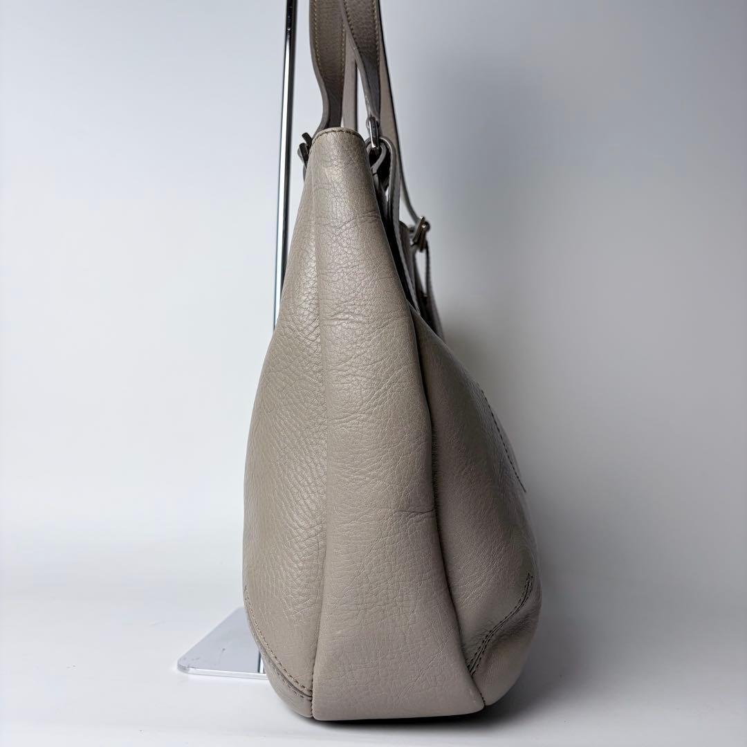 ゆうれい ヒロフSOROソーロM2wayトートグレージュA4可イタリア製