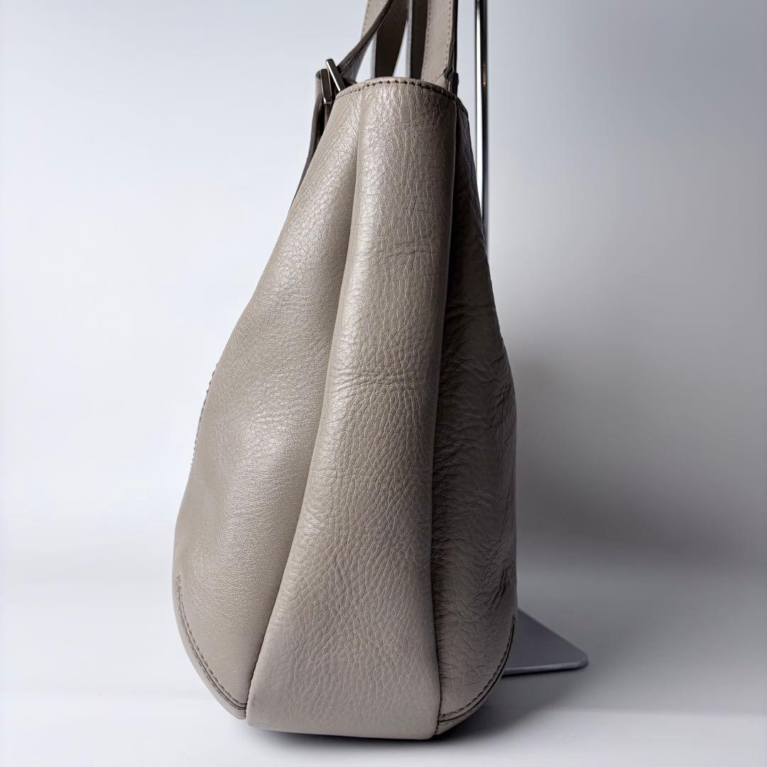 ゆうれい ヒロフSOROソーロM2wayトートグレージュA4可イタリア製